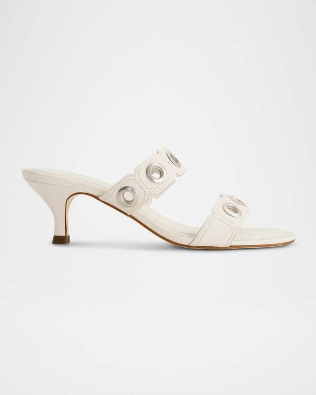 Patra Leather Dual-Band Slide Sandals